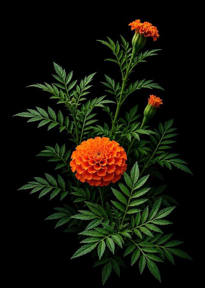 Vibrant Orange Marigold Flower Plant