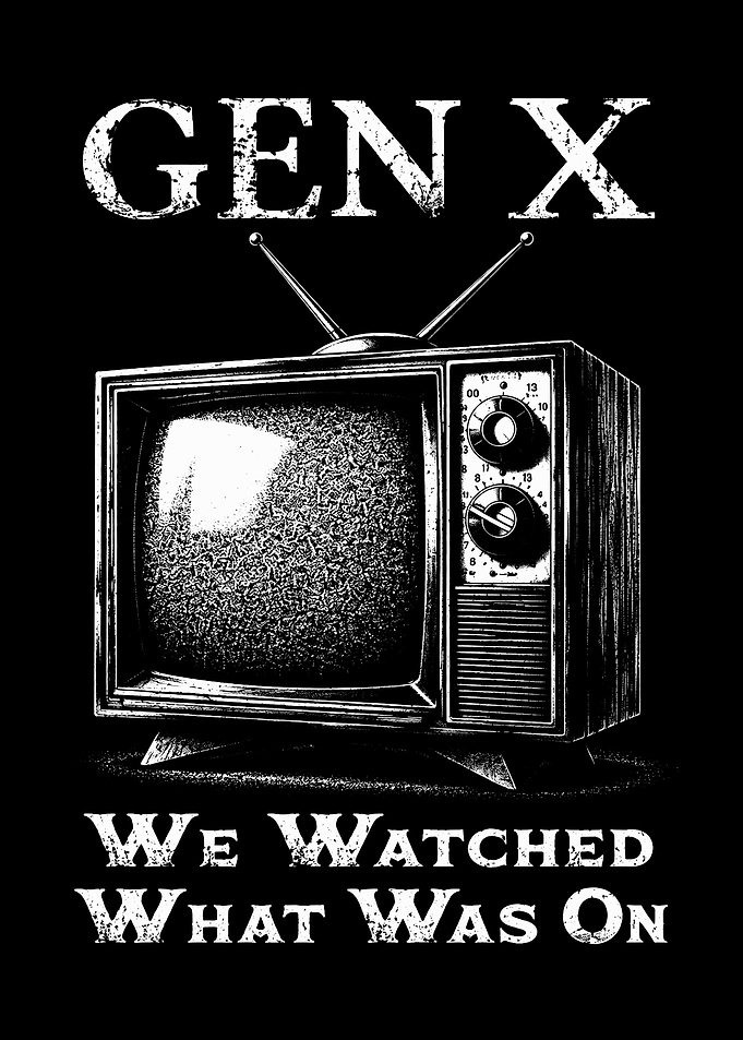Gen X Retro Television Graphic