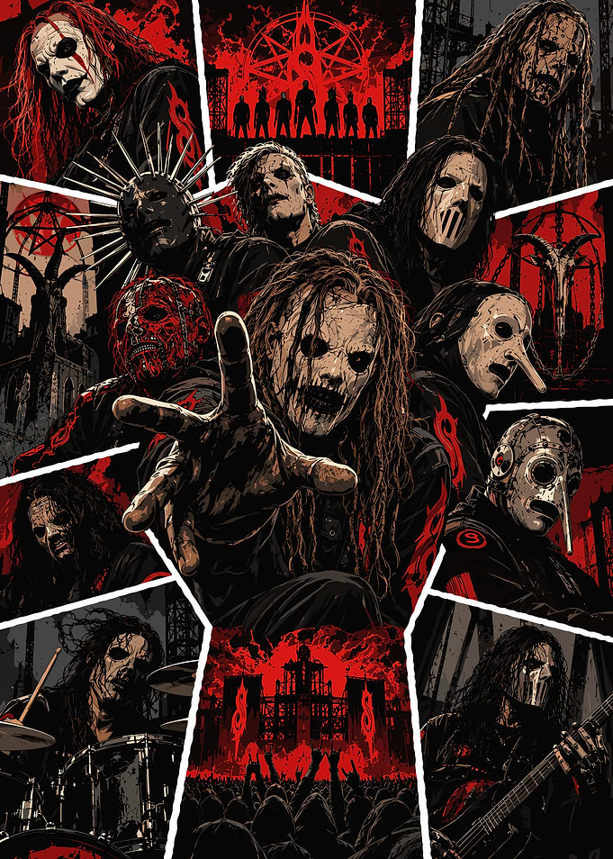 Slipknot Band Members Collage Poster