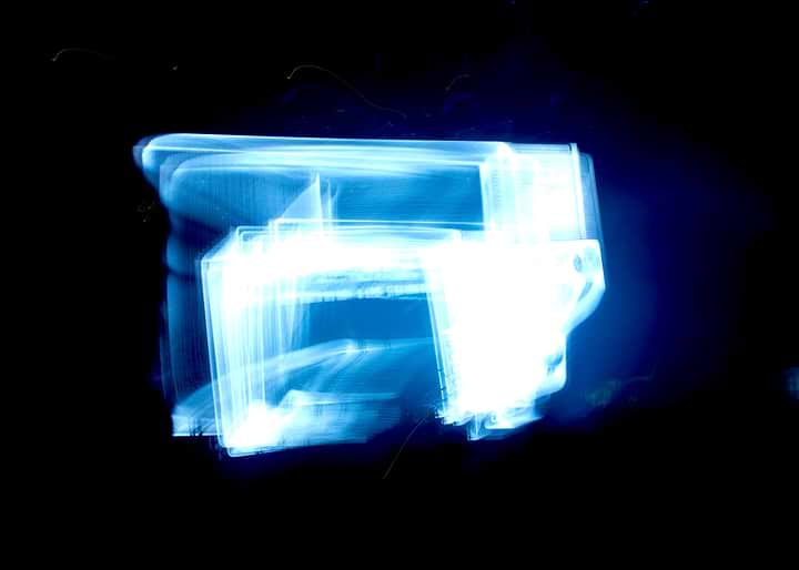 Abstract Blue Light Motion Blur