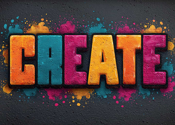 Colorful Create Typography Art