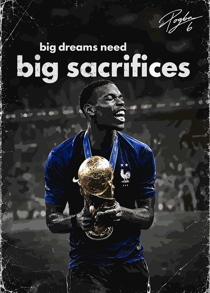 Paul Pogba World Cup Victory Poster