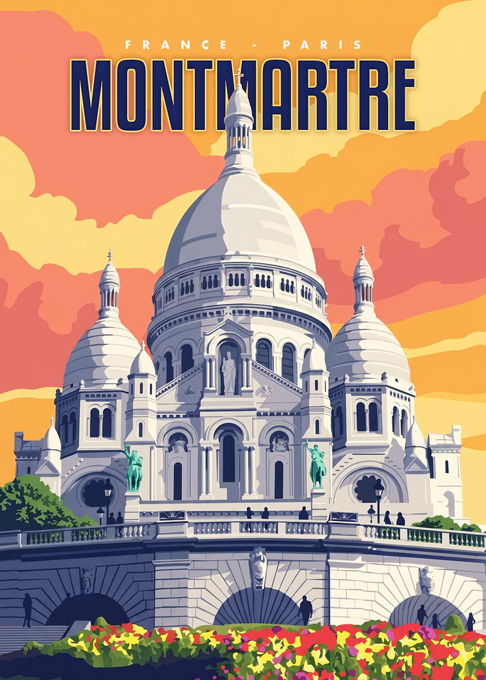 Montmartre Paris Travel Poster