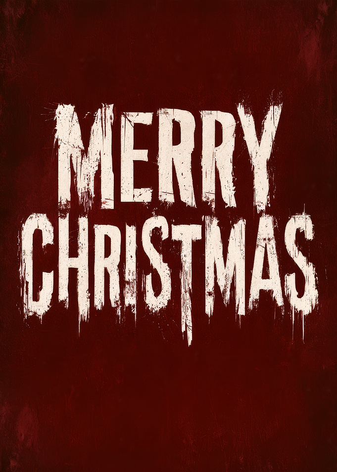 Gritty Merry Christmas Text Art