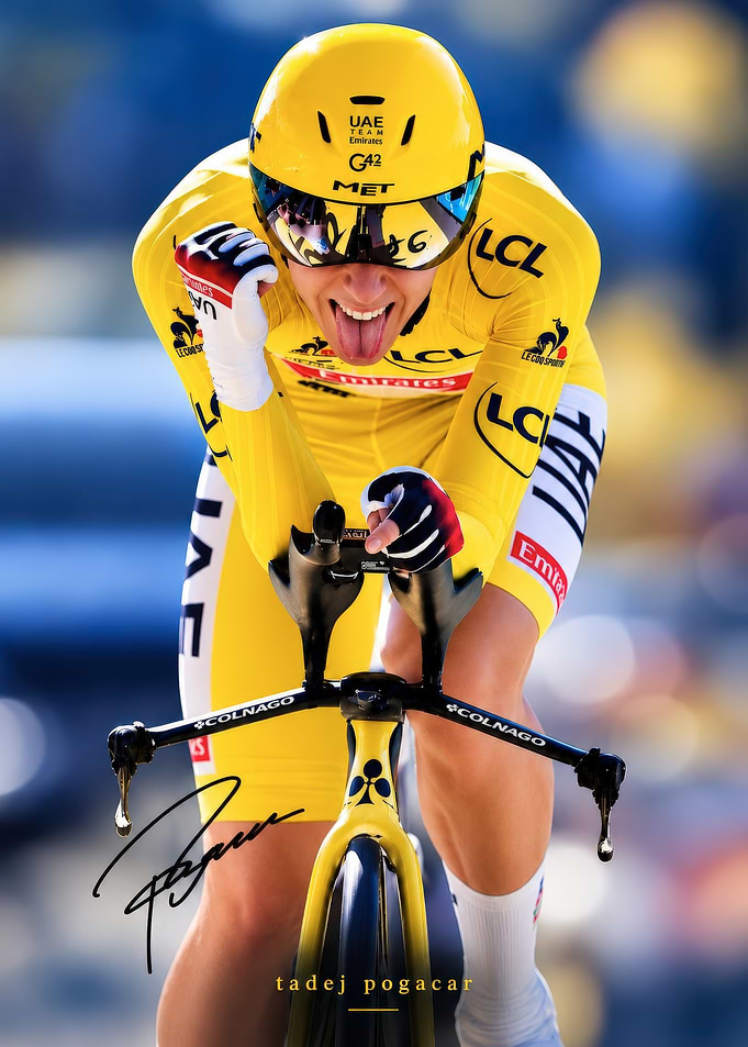 Tadej Pogačar in Yellow Jersey