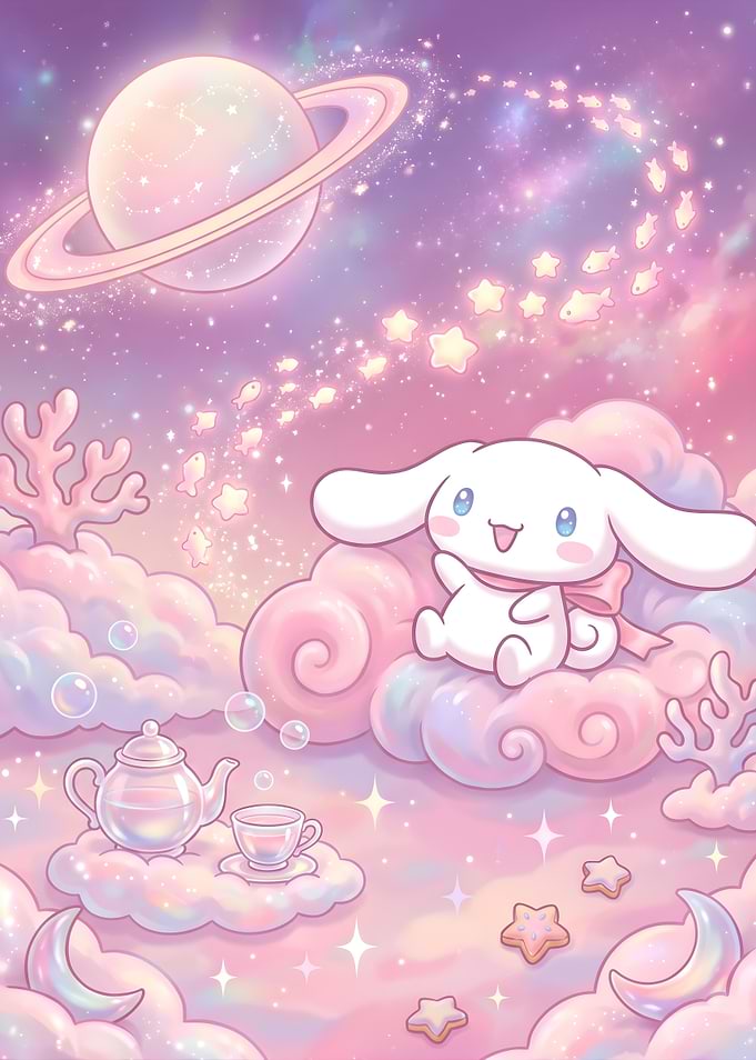 Cinnamoroll in a Dreamy Pastel Galaxy