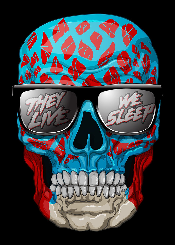 They Live Skull Graphic Art