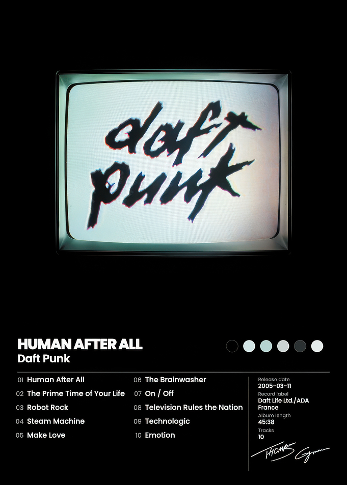 Daft Punk Human After All Poster