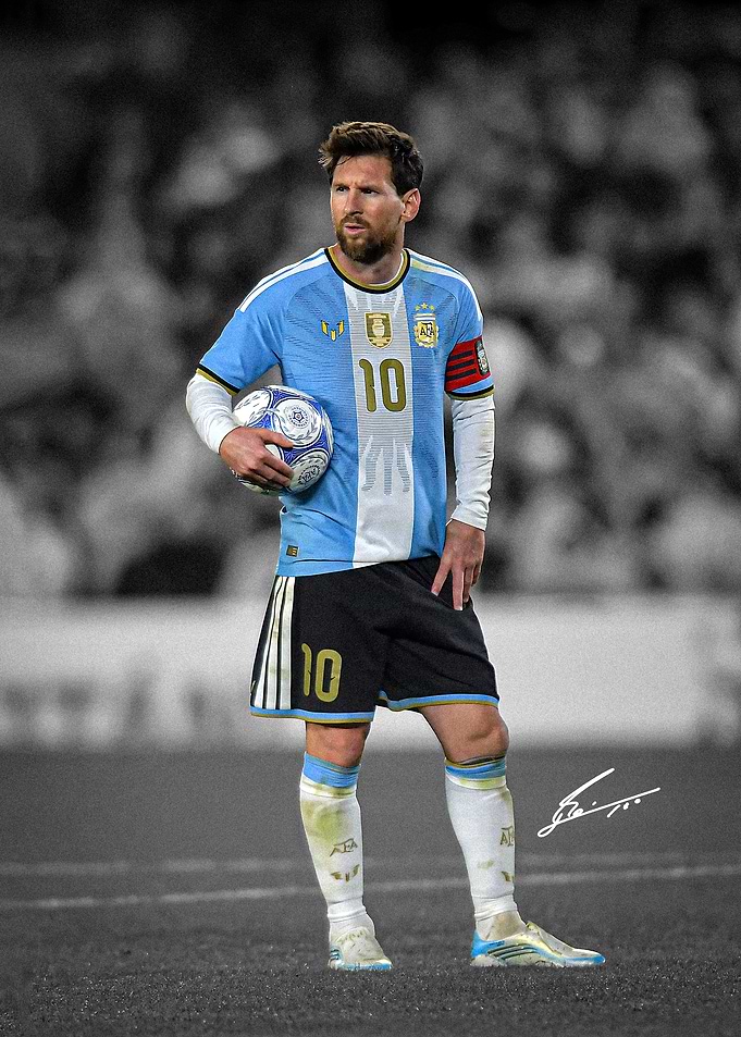 Lionel Messi Argentina National Team Portrait