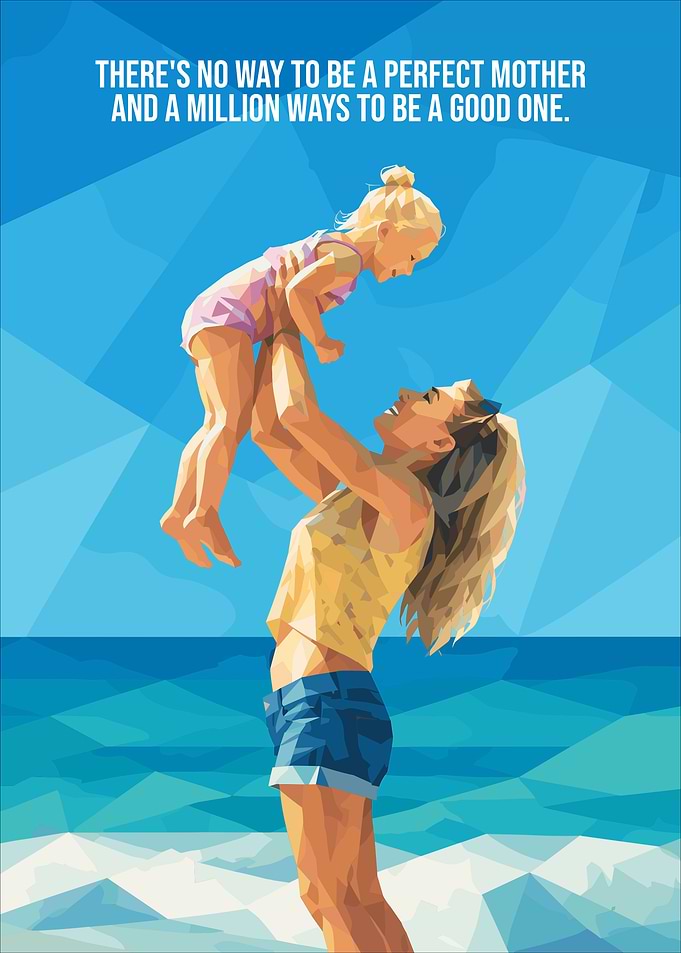 Mother and Child Inspirational Poster
