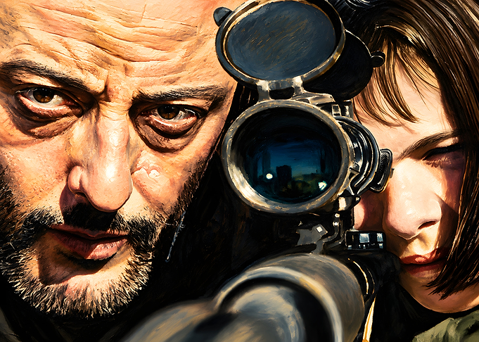 Leon and Mathilda Sniper Portrait