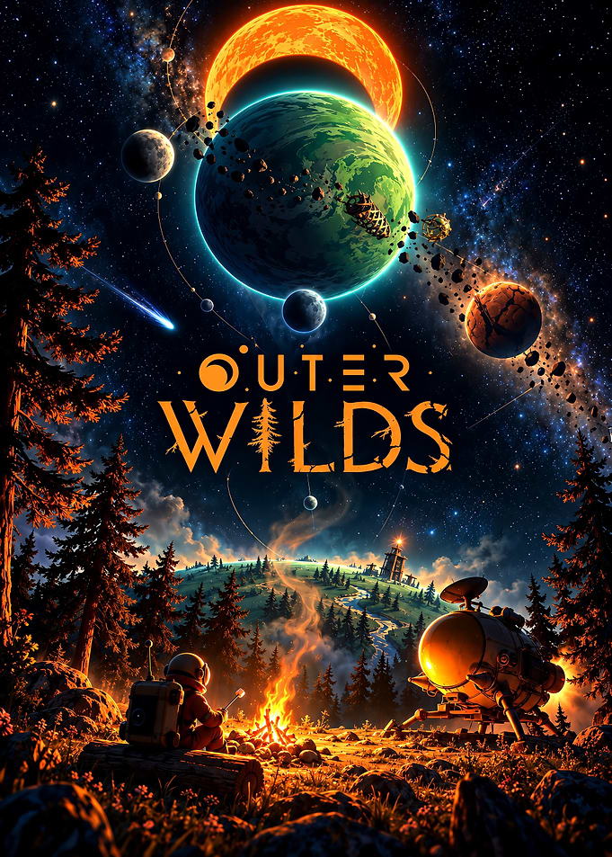 Outer Wilds Space Exploration Poster