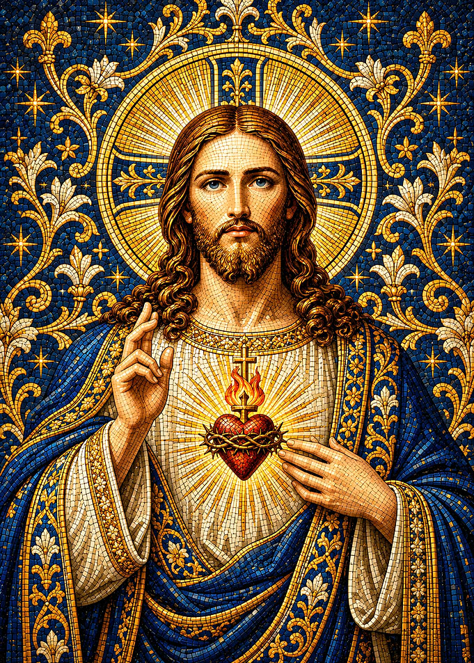 Sacred Heart of Jesus Mosaic Art