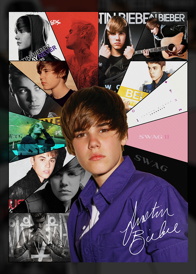Justin Bieber Photo Collage Poster