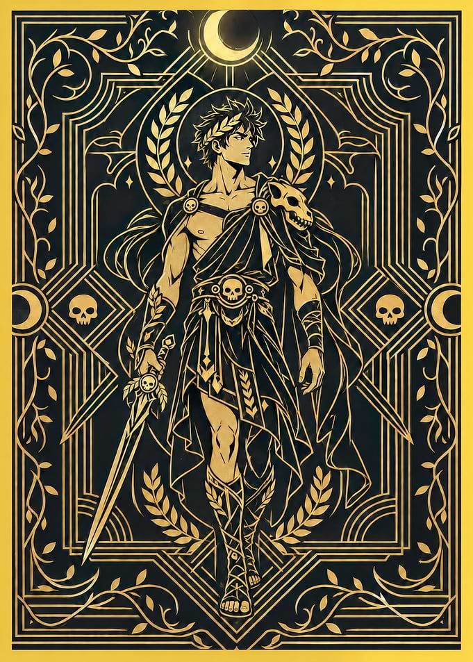 Hades God of the Underworld Illustration