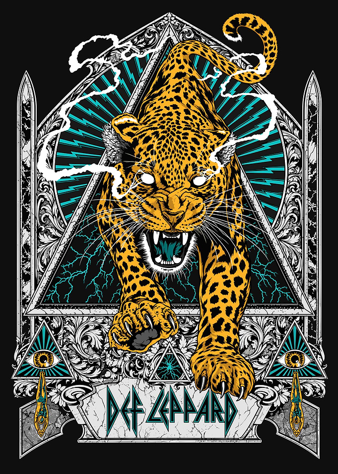 Def Leppard Leopard Graphic Art