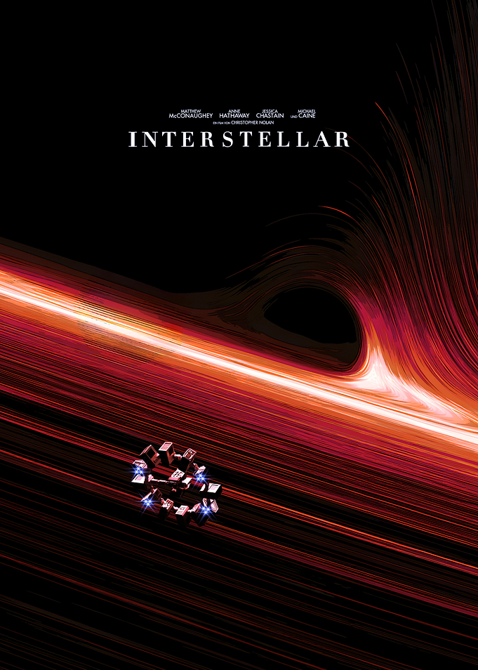 Interstellar Movie Poster with Black Hole