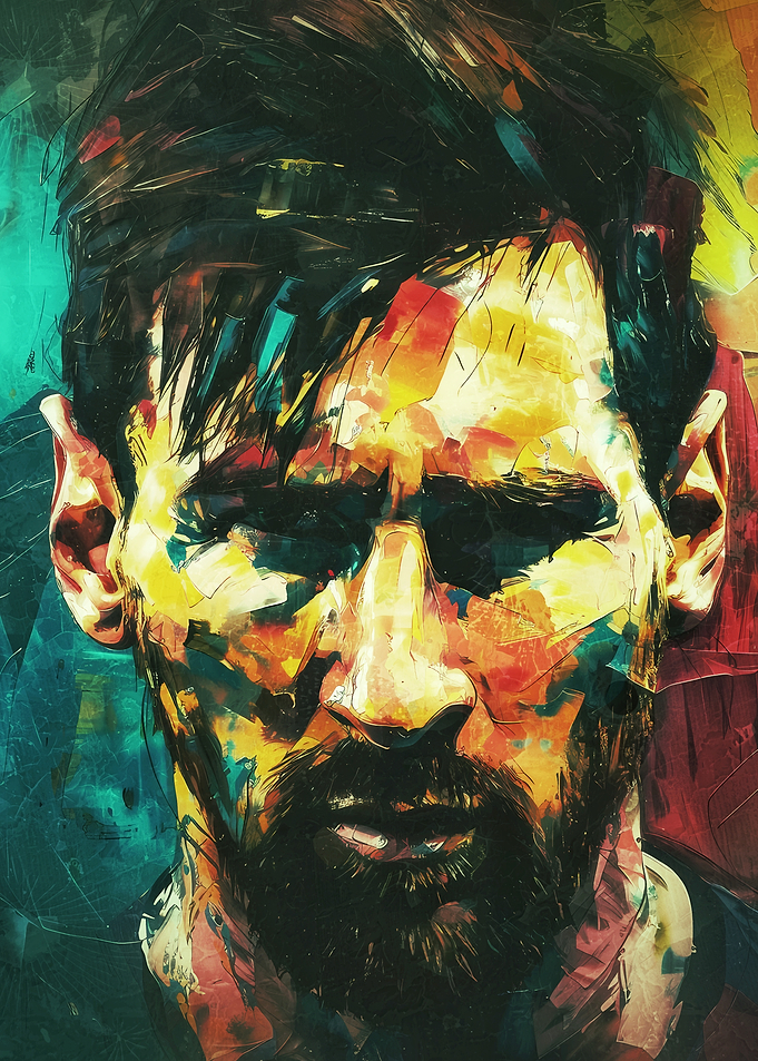 Abstract Portrait of Lionel Messi