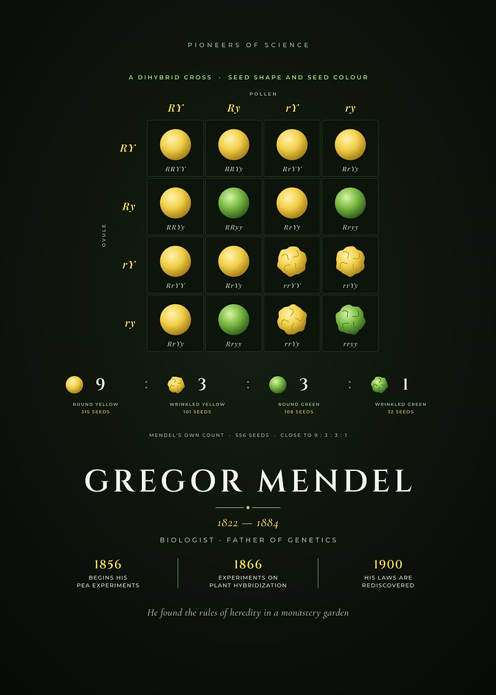 Gregor Mendel Dihybrid Cross of Garden Peas