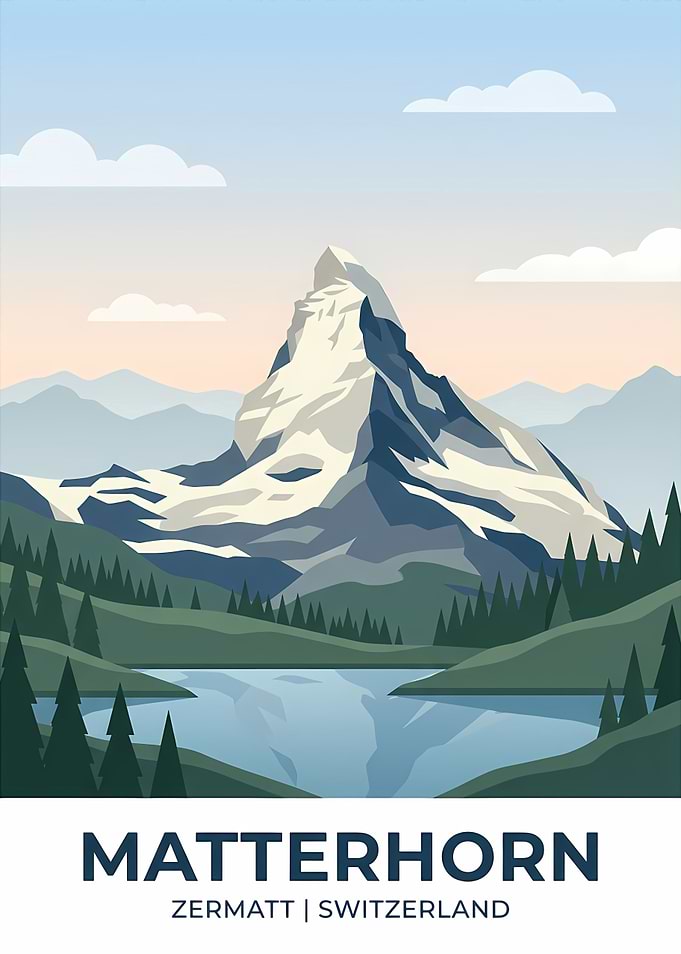 Matterhorn Zermatt Switzerland Travel Poster