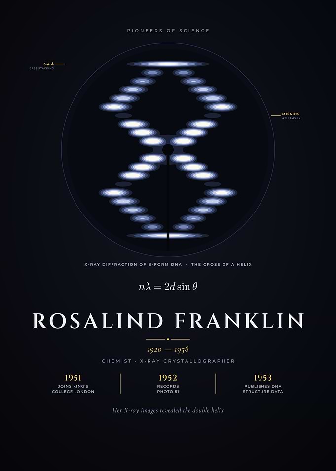 Rosalind Franklin DNA X-Ray Diffraction Pattern