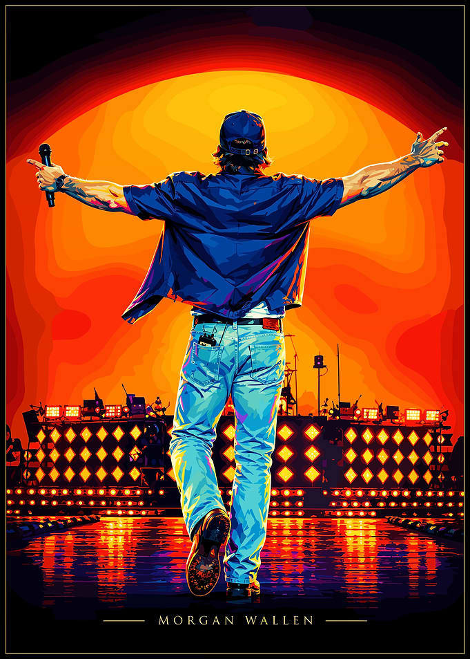 Morgan Wallen Concert Stage Poster