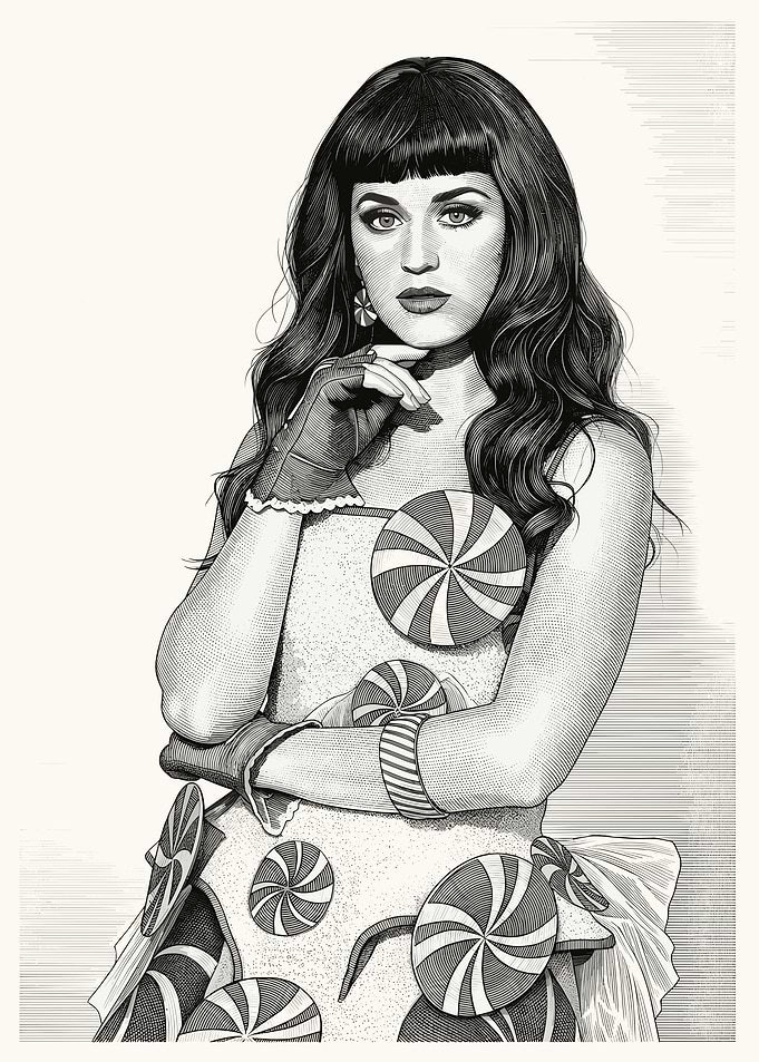Katy Perry Candy Dress Portrait