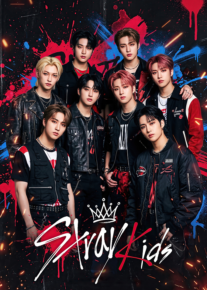 Stray Kids K-Pop Group Poster