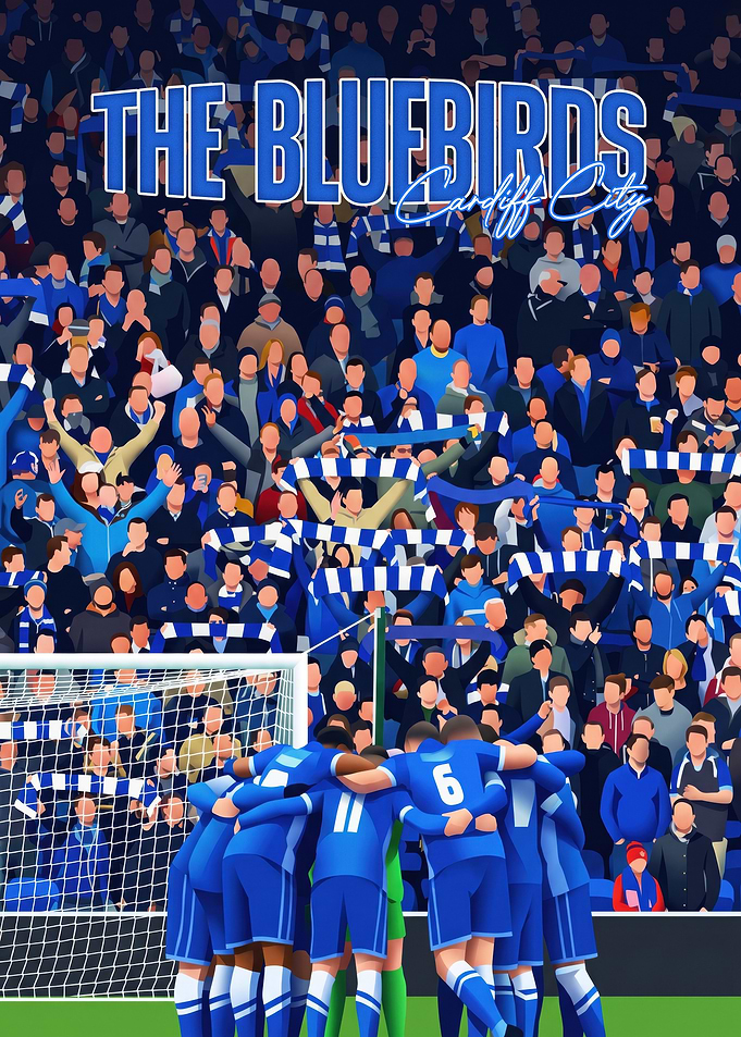 Cardiff City FC The Bluebirds Poster