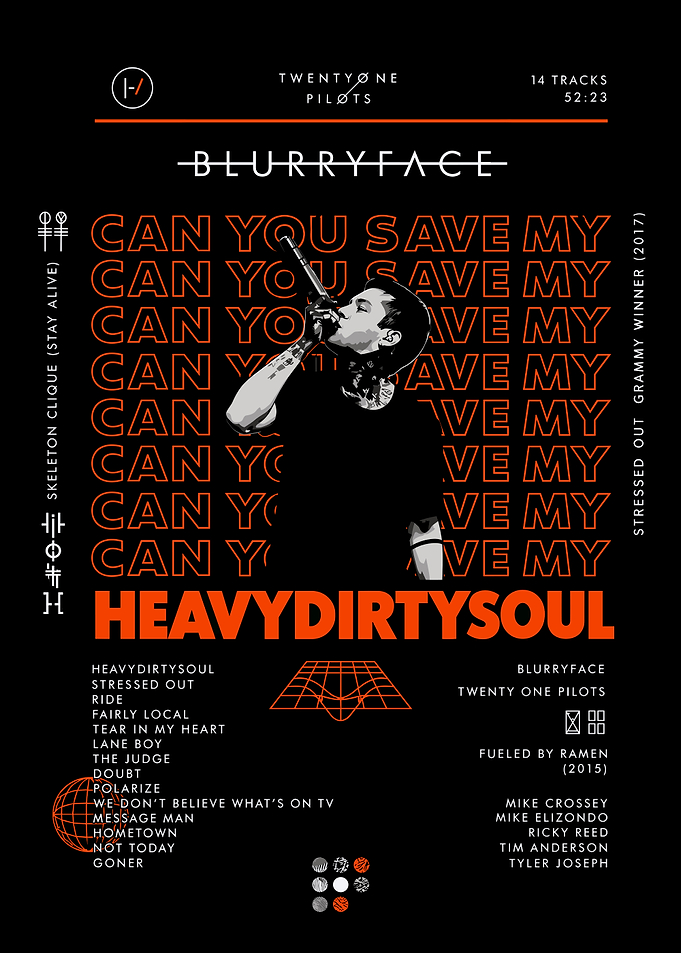 Twenty One Pilots Blurryface Album Poster