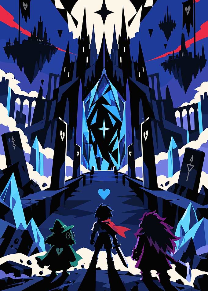 Deltarune Heroes Facing the Dark Castle