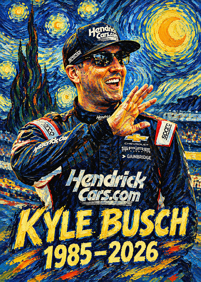 Kyle Busch Starry Night Tribute Portrait