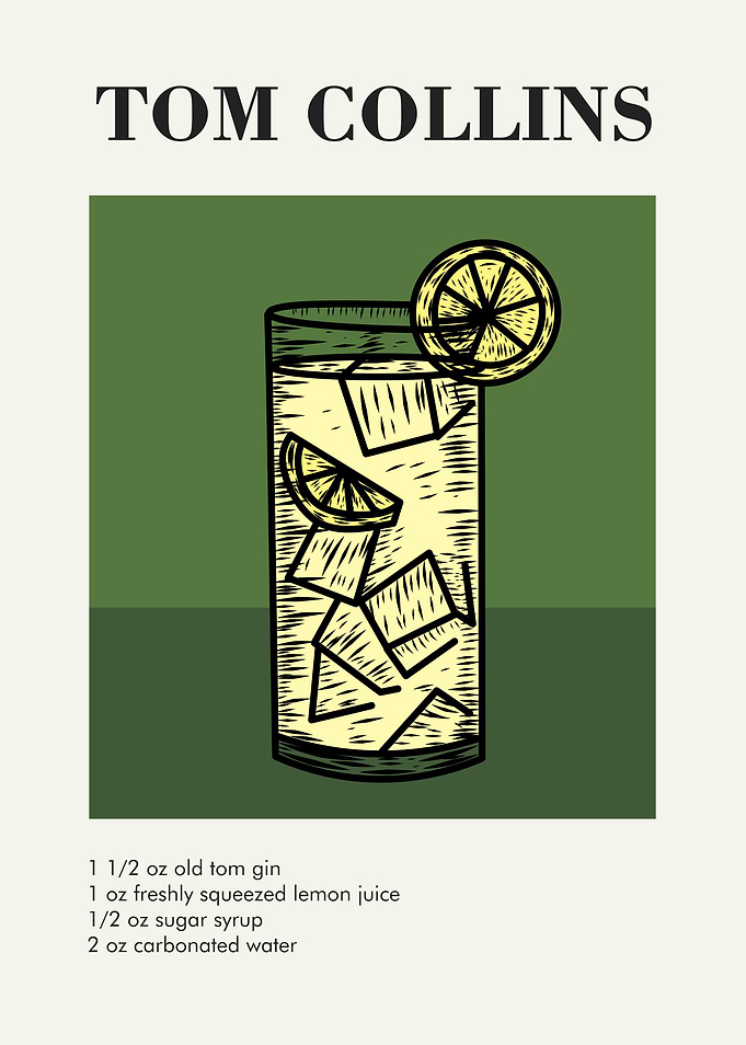 Minimalist Cocktail Recipe Poster