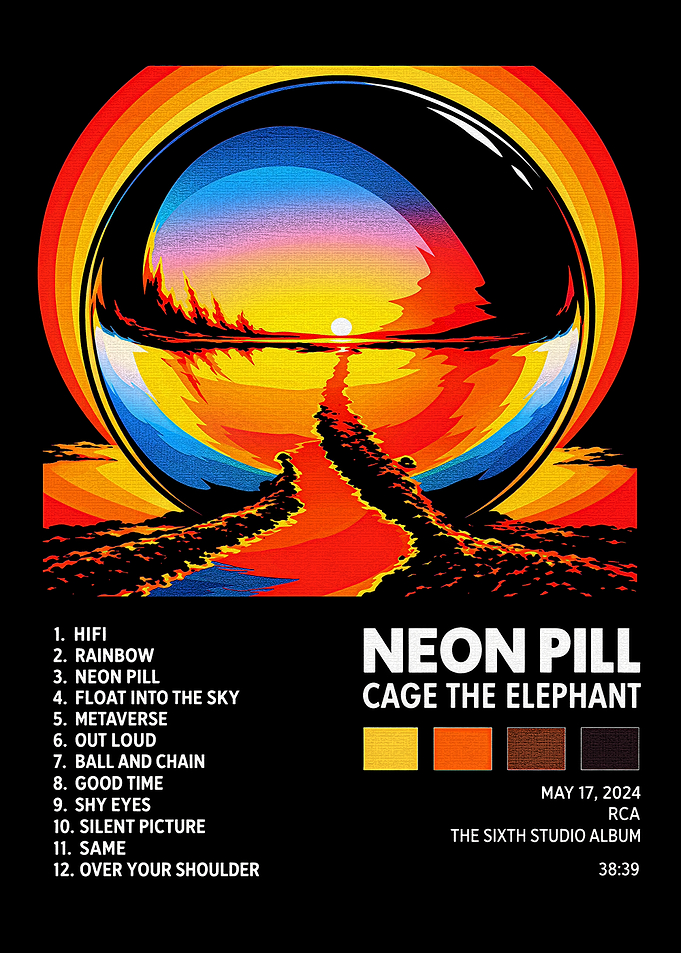 Cage The Elephant Neon Pill Poster