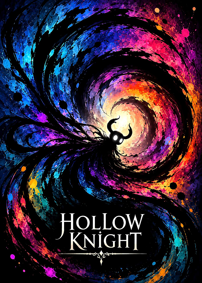 Hollow Knight Abstract Galaxy Poster
