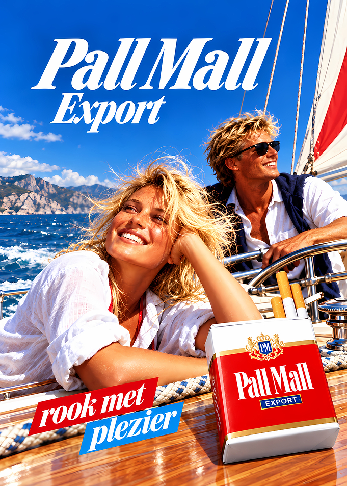 Vintage Pall Mall Export Cigarette Advertisement