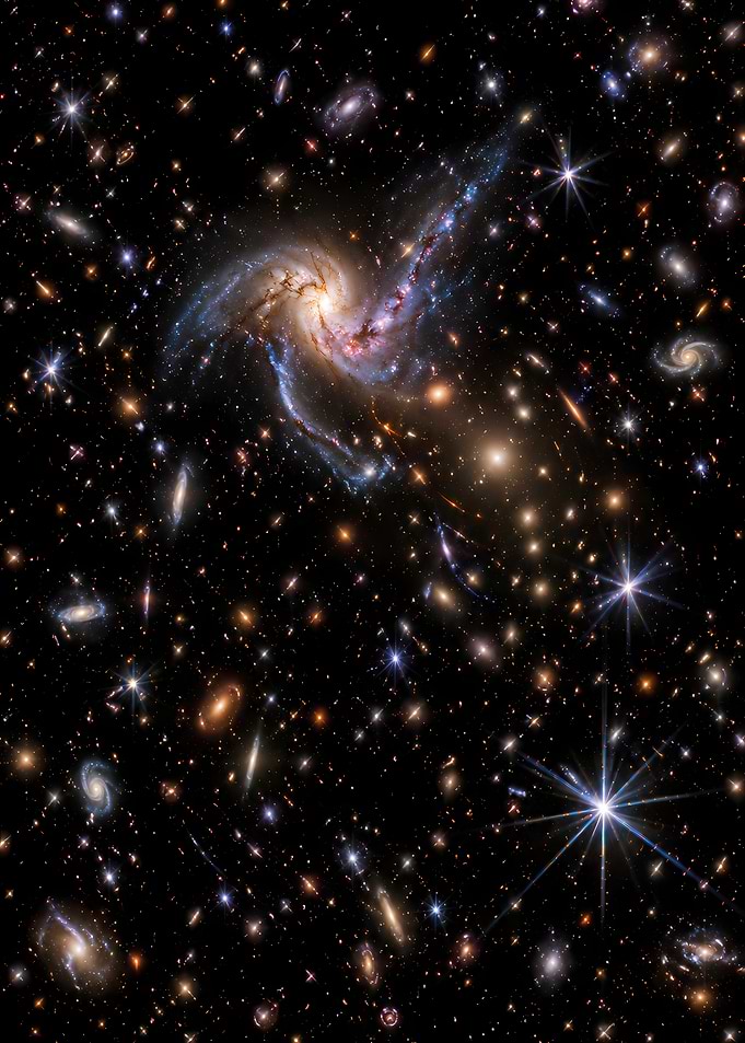 Deep Space Galaxy Cluster View