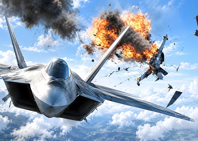 F-22 Raptor in Aerial Combat