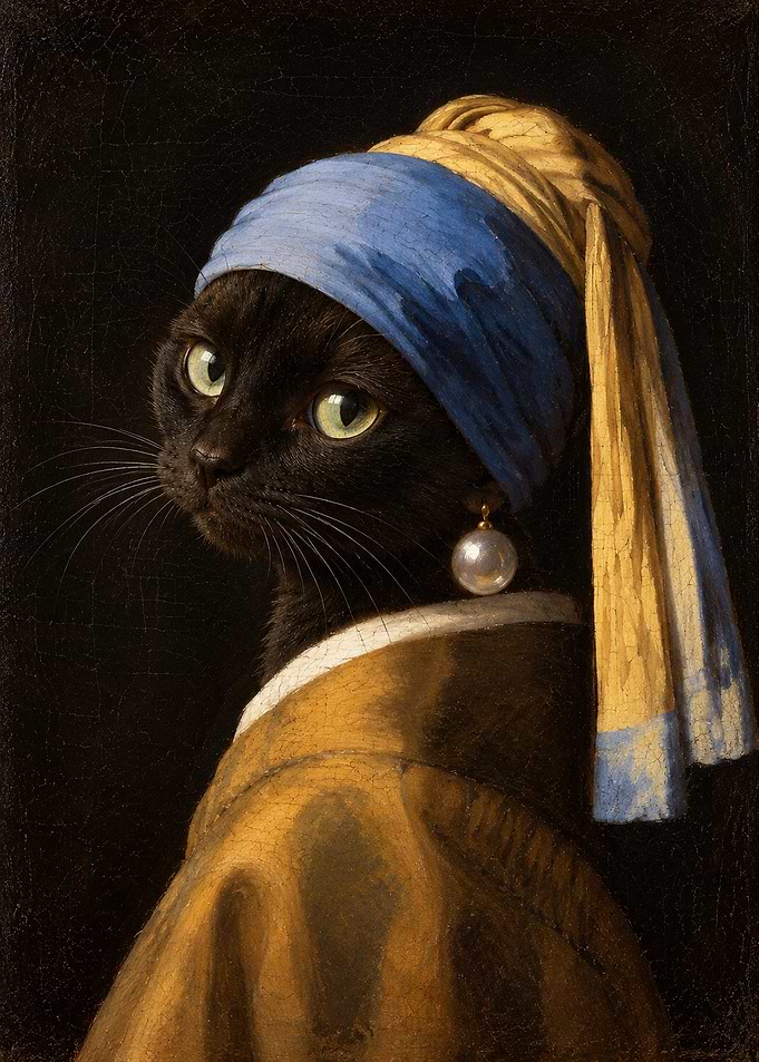 Girl with a Pearl Earring Cat