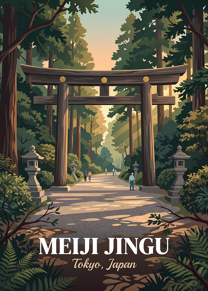 Meiji Jingu Shrine Tokyo Poster