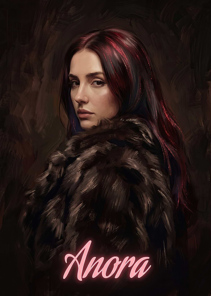 Portrait of Anora with Fur Coat