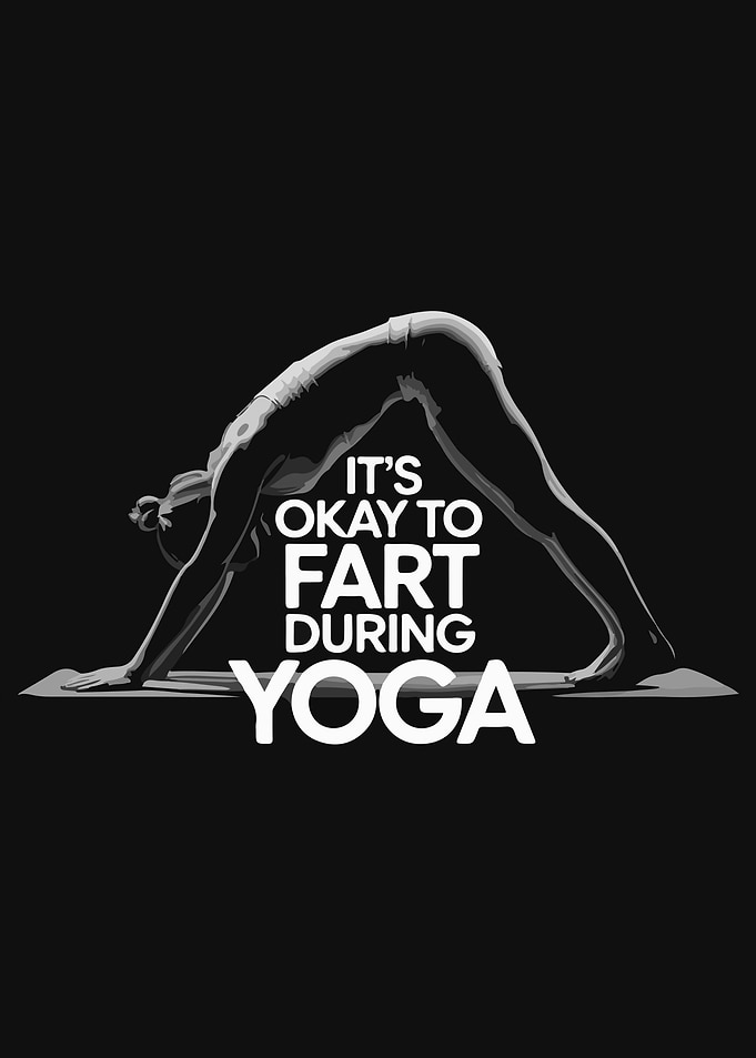 Funny Yoga Fart Quote Graphic