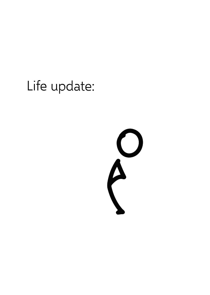 Minimalist Life Update Stick Figure