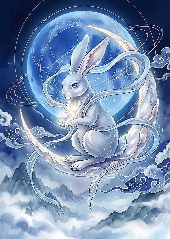 Moon Rabbit Celestial Fantasy Art