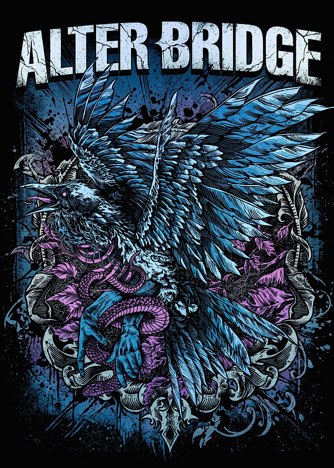 Alter Bridge Raven and Snake Graphic