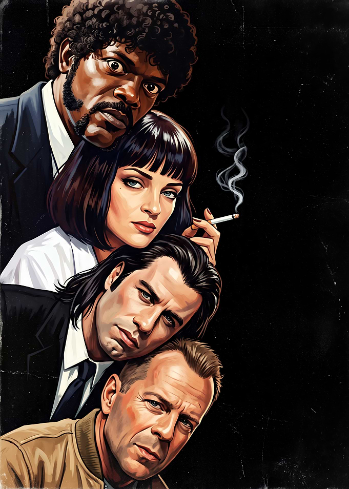 Pulp Fiction Character Portrait