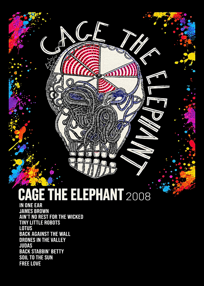 Cage The Elephant Self-Titled Album Poster