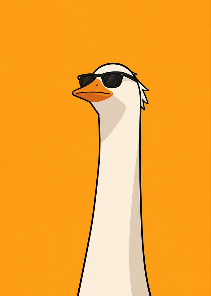 Cool Goose with Sunglasses