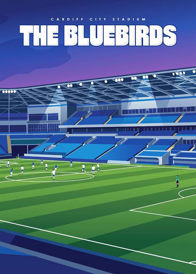 Cardiff City Stadium The Bluebirds Poster