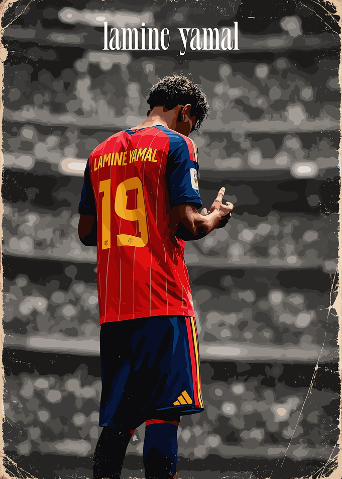 Lamine Yamal Spain Football Poster